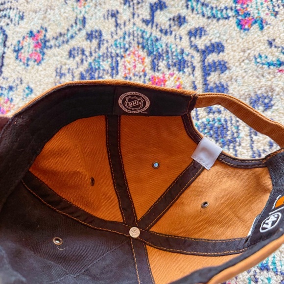 ’47 Brand Pittsburgh Penguins Carhartt Clean Up Hat Brown Duck Cloth - Picture 4 of 5